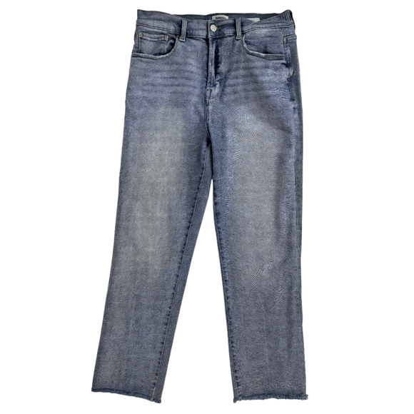 Kensie Jeans Women’s The Slim Blue Raw Hem Cropped Denim Jeans Size 12/31 - Picture 1 of 7